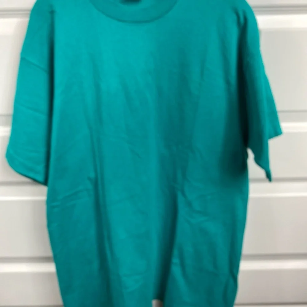 Vintage 90s Mens BVD Heavyweight Green Cotton T Shirt XL Extra Large USA single - Picture 7 of 7